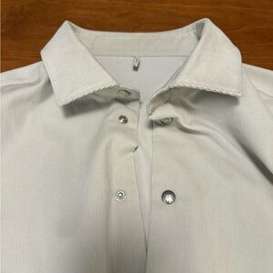Off White Snap-Front corduroy Collared Shirt